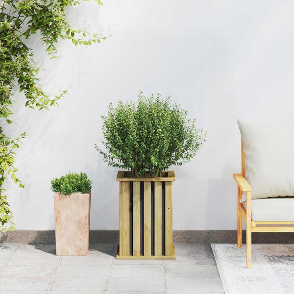 vidaXL Hrantík Hnedá 33 x 33 x 45 cm Im pregnovaná borovica