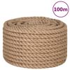 vidaXL Lano zo 100% juty 20 mm 100 m