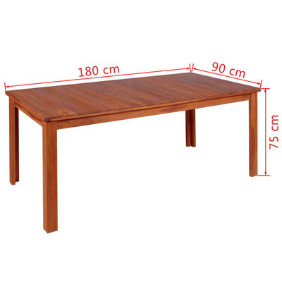 vidaXL Jedálenský stôl z teakového dreva, 180x90x75 cm