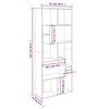 vidaXL Knižnica dymov&yacute; dub 67x24x161 cm spracovan&eacute; drevo