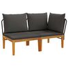 vidaXL 2 ks Z&aacute;hradn&yacute; lounge set s vank&uacute;&scaron;mi Pr&iacute;rodn&aacute;