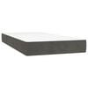 vidaXL Posteľn&yacute; r&aacute;m boxspring s matracom tmavosiv&yacute; 90x200 cm zamat