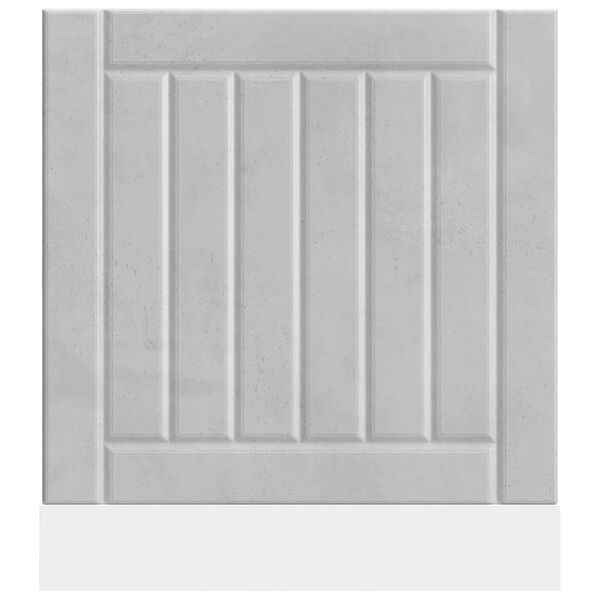 vidaXL Panel do um&yacute;vačky riadu, Lucca, bet&oacute;novo siv&eacute;, kompozitn&eacute; drevo