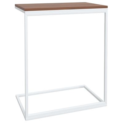 vidaXL Príručný stolík biely 55x35x66 cm spracované drevo