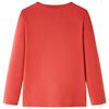 Detské tričko s dlhými rukávmi pálené červené 116