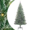 vidaXL Umel&yacute; vianočn&yacute; stromček, snehom obalen&yacute;, s LED svetlom 240 cm