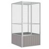 vidaXL Klietka pre vt&aacute;ky siv&aacute; 111x107x211,5 cm pozinkovan&aacute; oceľ