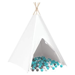 vidaXL Teepee stan Biela 120 x 120 x 150 cm Textil a plast