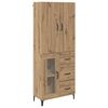 vidaXL Highboard Remeseln&yacute; dub 69,5 x 34 x 180 cm Kompozitn&eacute; drevo