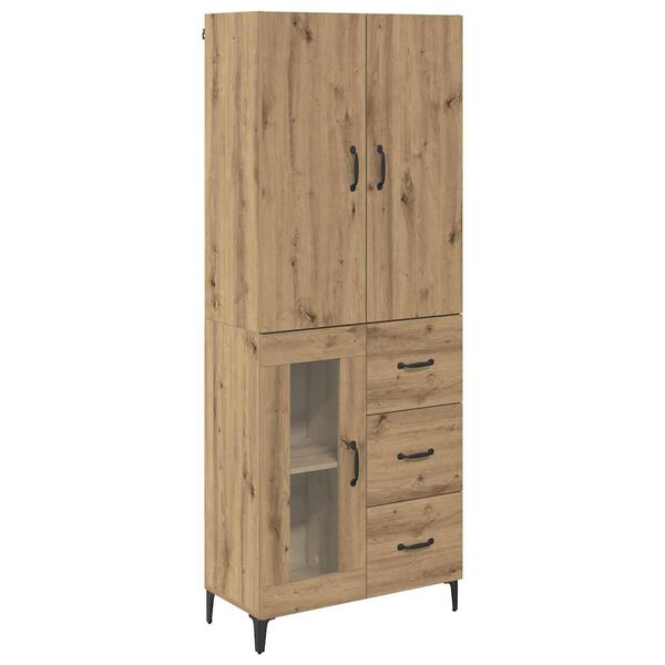 vidaXL Highboard Remeseln&yacute; dub 69,5 x 34 x 180 cm Kompozitn&eacute; drevo