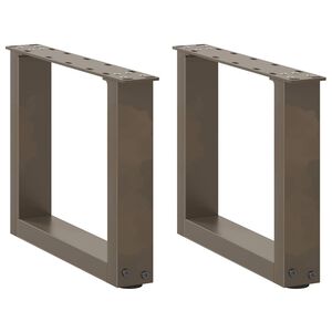 vidaXL Nohy konferenčn&eacute;ho stol&iacute;ka v tvare U, 2 ks, pr&iacute;rodn&aacute; oceľ, 30 x (30-31) cm, oceľ