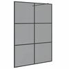 vidaXL Stena walk-in sprchy Čierna 140 x 195 cm tvrden&eacute; sklo