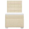 vidaXL Posteľn&yacute; r&aacute;m boxspring s matracom kr&eacute;mov&yacute; 90x190 cm l&aacute;tka