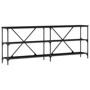 vidaXL Konzolov&yacute; st&ocirc;l Čierny dub 200 x 30 x 75 cm Kompozitn&eacute; drevo