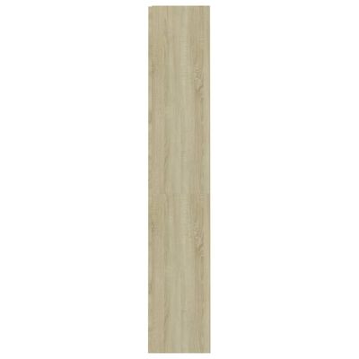 vidaXL Knižnica, 4 police, biela+sonoma 60x24x142 cm, kompozitné drevo