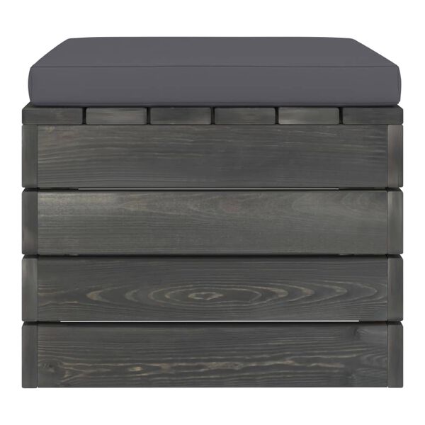 vidaXL Z&aacute;hradn&aacute; paletov&aacute; taburetka s podložkou borovicov&eacute; drevo