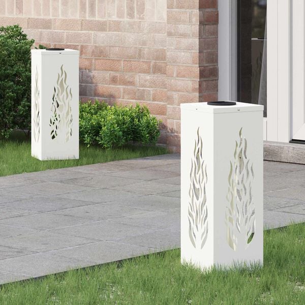 vidaXL Sol&aacute;rne LED svetlo na chodn&iacute;k 2 pcs Biela