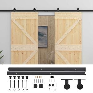 vidaXL Posuvn&eacute; dvere 2 ks 80 x 210 cm Borovicov&yacute; mas&iacute;v