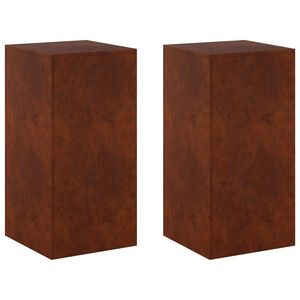 vidaXL Stojan na rastliny 2 pcs Hrdzav&yacute; 40 x 40 x 80 cm