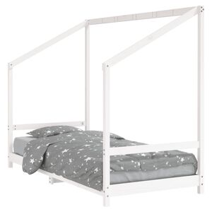 vidaXL R&aacute;m detskej postele biely 90x200 cm mas&iacute;vna borovica