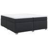 vidaXL Boxspring posteľ s matracom čierna 200x200 cm umel&aacute; koža