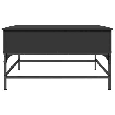 vidaXL Konferenčný stolík, čierny 80x80x45 cm, kompozitné drevo+kov