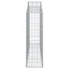 vidaXL Oblúkové gabiónové koše 30 ks 200x30x100/120cm pozinkov. železo