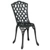 vidaXL Záhradný bistro set 3 pcs Čierna Hliník