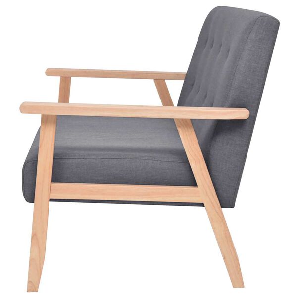 vidaXL 2-miestna pohovka, látka, tmavosivá