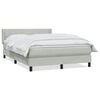 vidaXL Box Spring Posteľ s matracom Svetlosiv&aacute; 160x220 cm Zamat