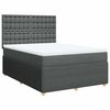 vidaXL Boxspring posteľ s matracom tmavosiv&aacute; 140x200 cm l&aacute;tka