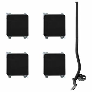 vidaXL N&aacute;bytkov&eacute; kolieska 4 ks so zdv&iacute;hačom 13,5x13,5x6 cm oceľ 1300 kg