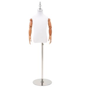 vidaXL Nastaviteľn&yacute; manek&yacute;n 120-150 cm s podstavcom Unisex PP Biela