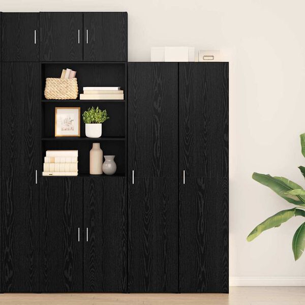 vidaXL Highboard Čierny dub 40 x 42,5 x 185 cm