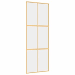 vidaXL Posuvn&eacute; dvere zlat&eacute; 76x205 cm č&iacute;re ESG sklo a hlin&iacute;k