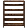 vidaXL Regál na topánky dymový dub 80x25x100 cm kompozitné drevo