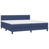 vidaXL Boxspring posteľ s matracom modr&aacute; 200x200 cm l&aacute;tka