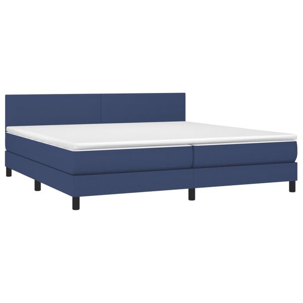 vidaXL Boxspring posteľ s matracom modr&aacute; 200x200 cm l&aacute;tka