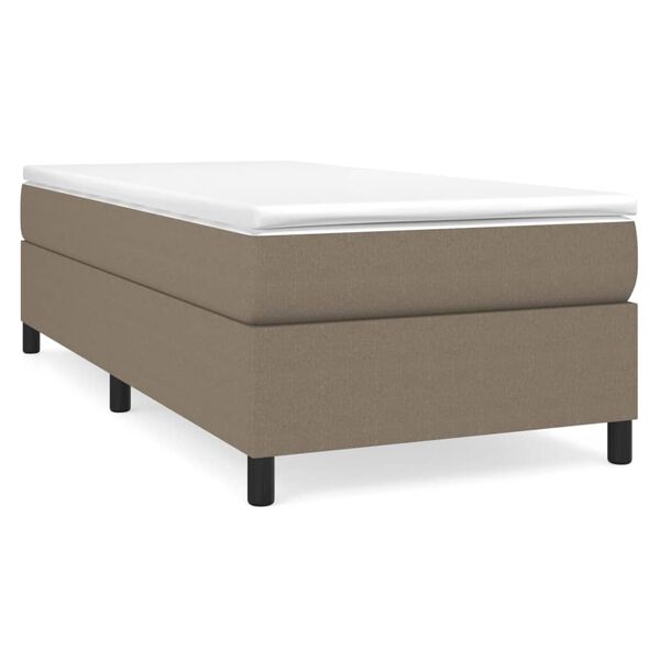 vidaXL Boxspring posteľ s matracom sivohned&yacute; 100x200 cm l&aacute;tka