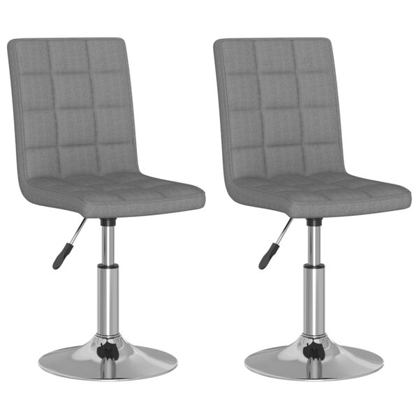 vidaXL Otočn&eacute; jed&aacute;lensk&eacute; stoličky 2 ks bledosiv&eacute; l&aacute;tkov&eacute;