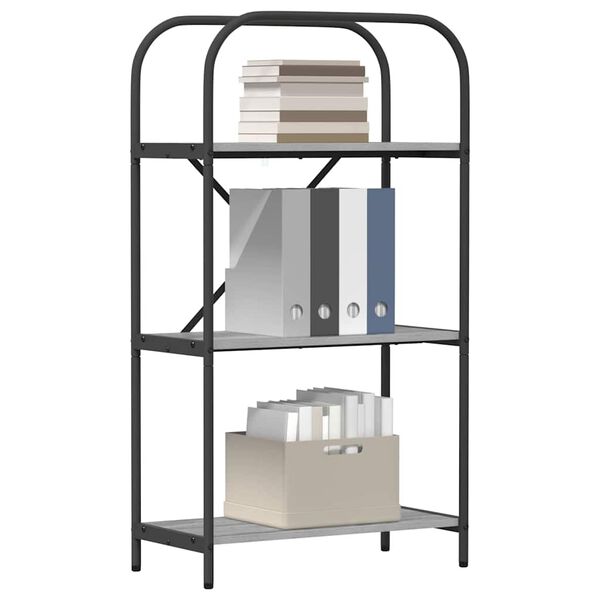 vidaXL Reg&aacute;l na knihy Siv&yacute; Sonoma 60 x 30 x 109 cm Kompozitn&eacute; drevo