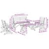 vidaXL 4-dielna záhradná sedacia súprava jedľový masív