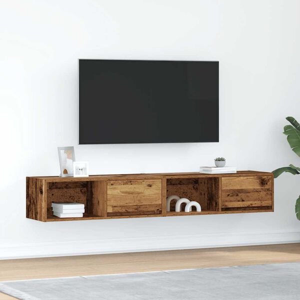 vidaXL TV stolíky 2 ks staré drevo 80x31x25,5 cm spracované drevo