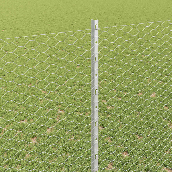 vidaXL Plot s podperou Strieborn&aacute; 1,6 x 50 m Oceľ