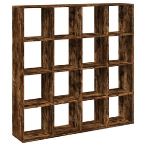 vidaXL Knižnica dymov&yacute; dub 137,5x29x137,5 cm kompozitn&eacute; drevo