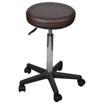 vidaXL Kancelárske stoličky 2 ks hnedé 35,5x84 cm umelá koža