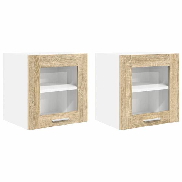 vidaXL Z&aacute;vesn&aacute; skrinka s &uacute;ložiskom 2 pcs Sonoma dub 40 x 31 x 40 cm