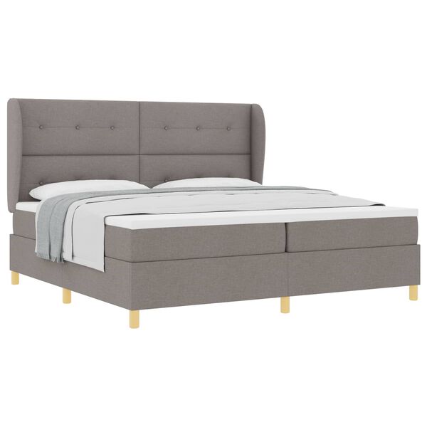 vidaXL Boxspring posteľ s matracom tmavo&scaron;ed&aacute; 90x190 cm Sivohned&aacute; l&aacute;tka