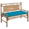 vidaXL Z&aacute;hradn&aacute; lavička s podložkou 120 cm bambus