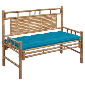 vidaXL Z&aacute;hradn&aacute; lavička s podložkou 120 cm bambus